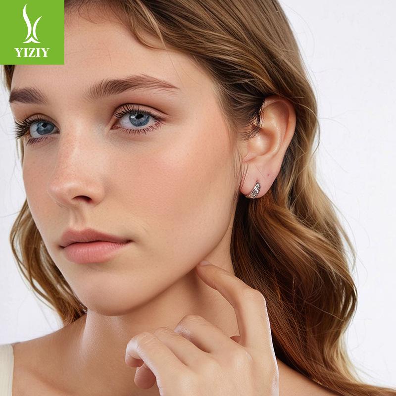 Retro Lace Ear Buckle Women, Simple And Elegant Temperament S925 Sterling Silver Earrings Earrings