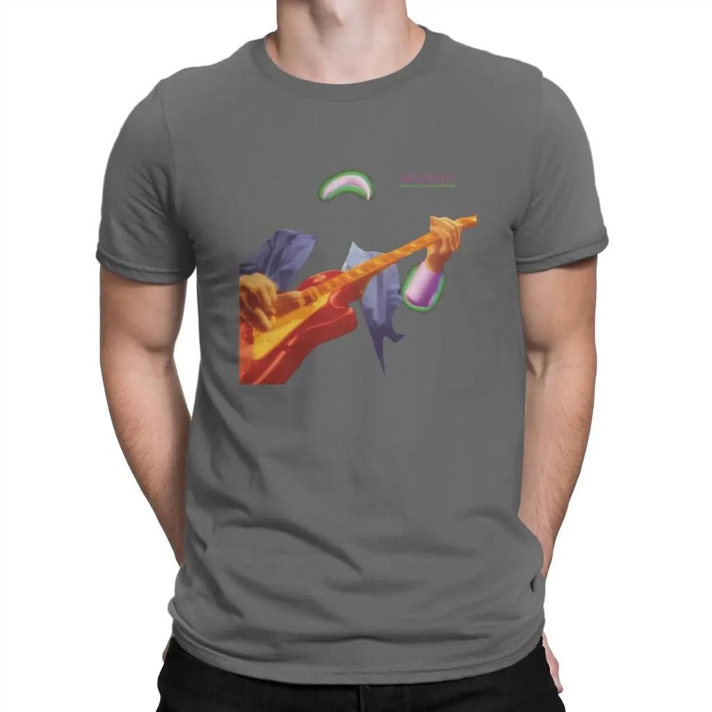 Funny Money For Nothing Music T-Shirts Men O Neck 100% Cotton T Shirts Dire Straits Band Short Sleeve Tees  Clothes