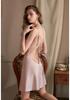 Silk Camisole Nightgown Set with Chest Pads & Embroidered Robe - Sexy Spring/Autumn Loungewear