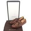 Gucci Driving Shoes Bamboo Tassel Leather Loafers Brown Leather Mens 8.5 367923 Used
