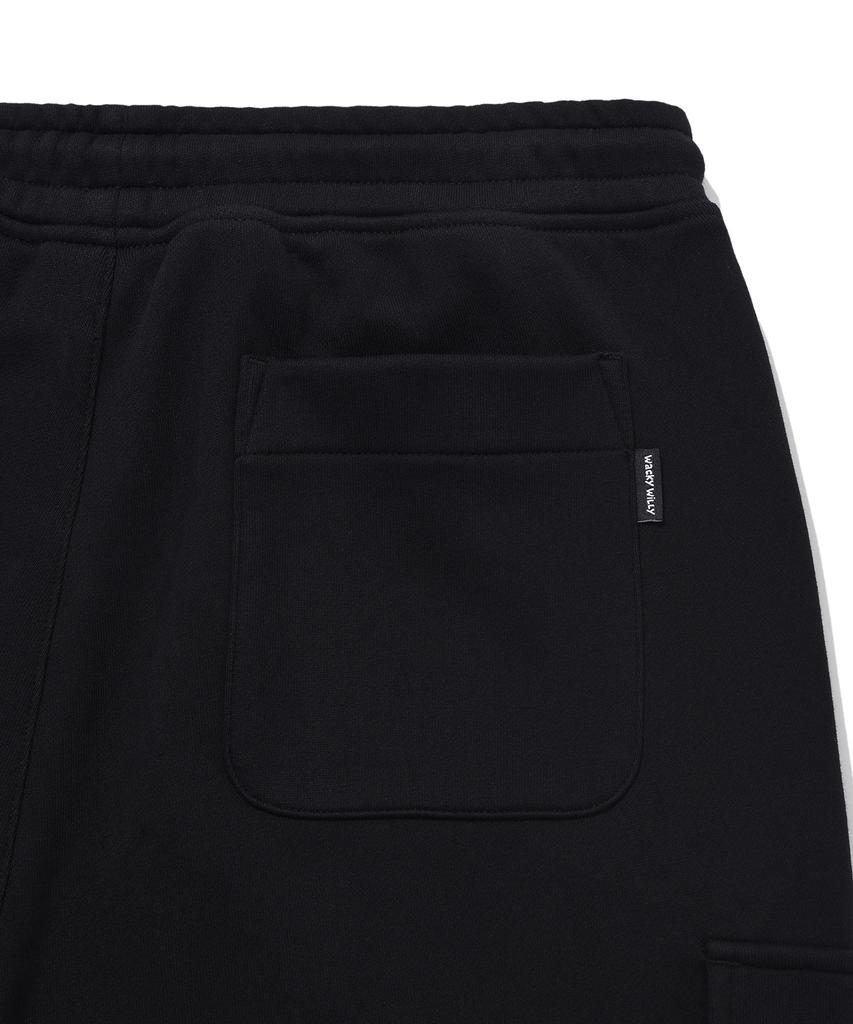 WACKY WILLY Signature Cargo Sweatpants Black