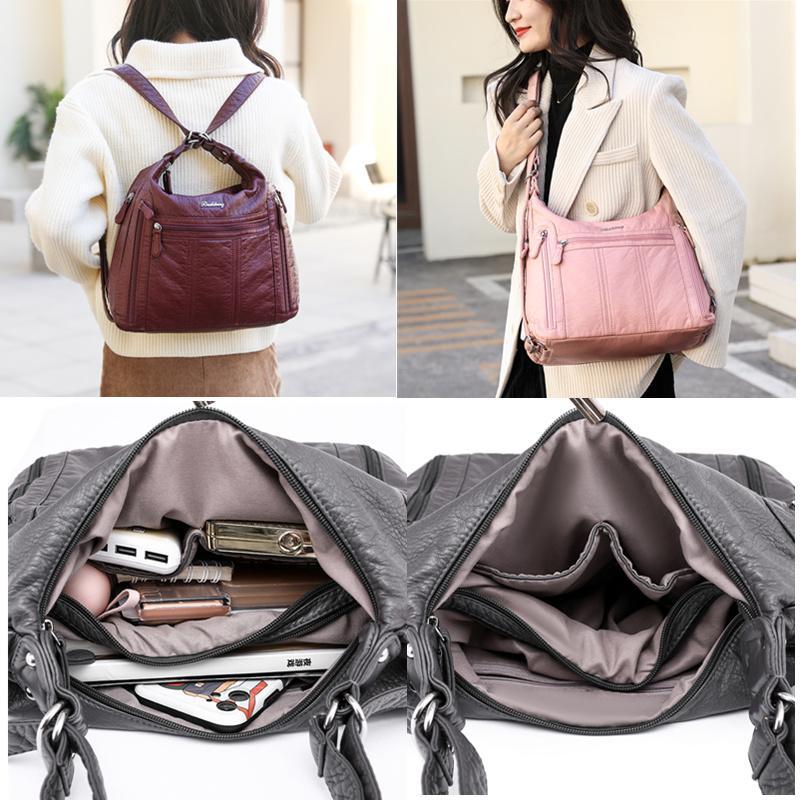 High Quality Large Capacity 3 In 1 Women Backpack Luxury Soft Leather Shoulder Crossbody Bag For Women Fashion Ladi
