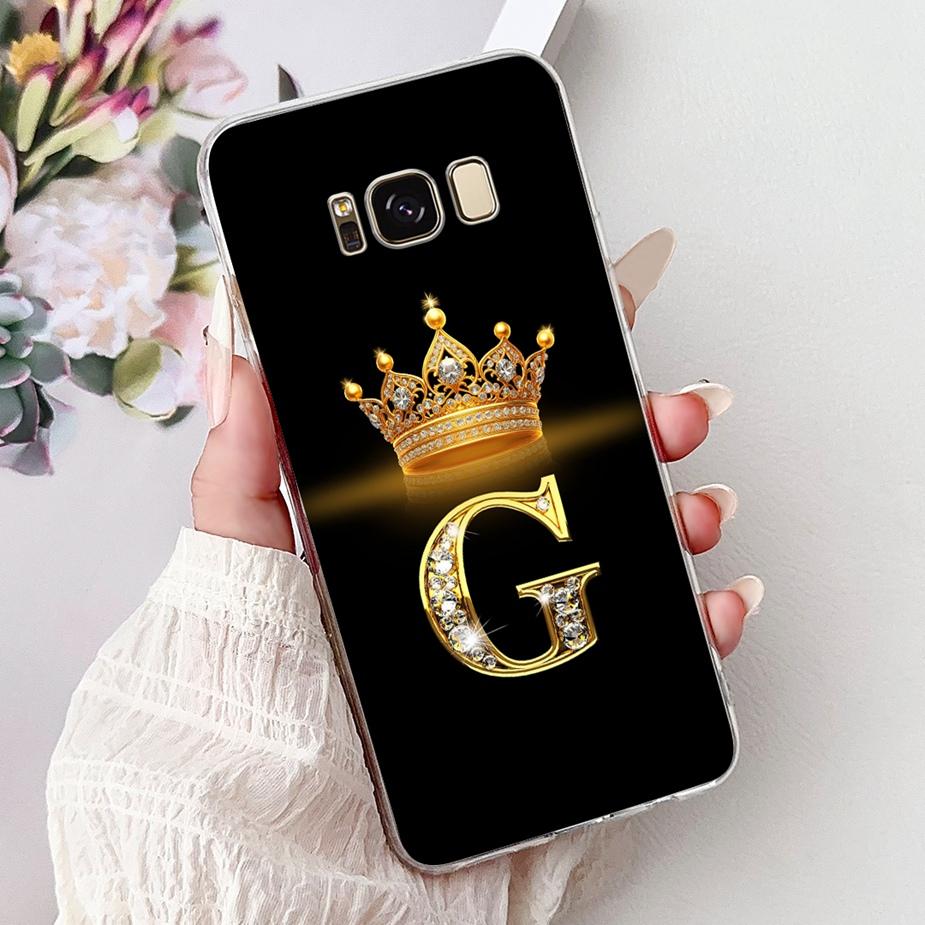 For Samsung Galaxy S8 Case SM-G950F New Crown Letters Cover Soft Silicone Slim Phone Case For Samsung S8 Plus S8+ SM-G955F Shell