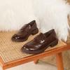 Soft leather small leather shoes women's spring and autumn versatile women's shoes single shoes retro flat low heel