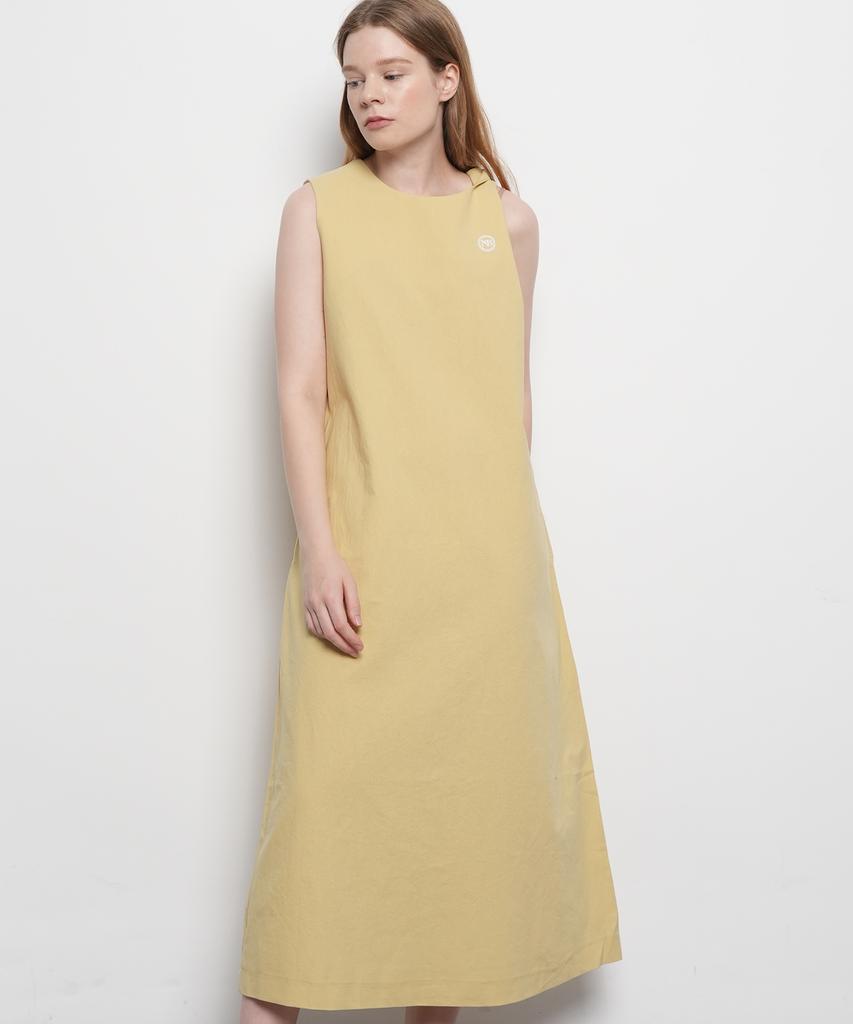 THE-ABON Women'S Summer Cotton Sleeveless Long Dress Sky Blue