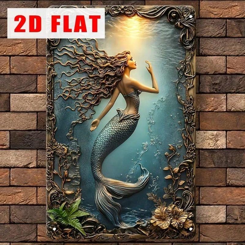 1 Piece Retro Metal Tin Sign Decorative Painting 8x12 Inch Office Living Room Patio Wall Decor