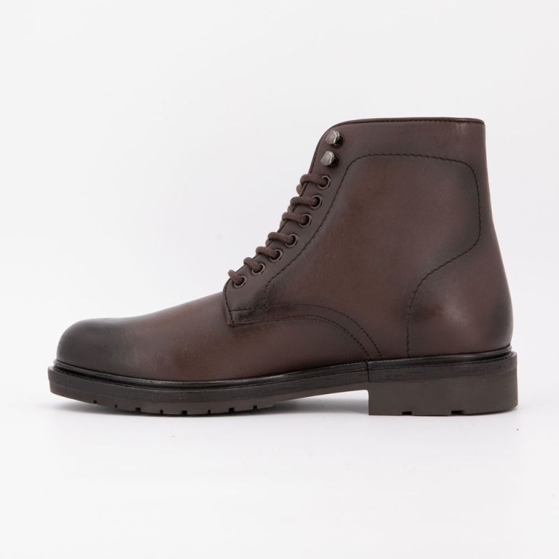 Bottines cuir lisse avec lacets Madrid Homme ELWIN