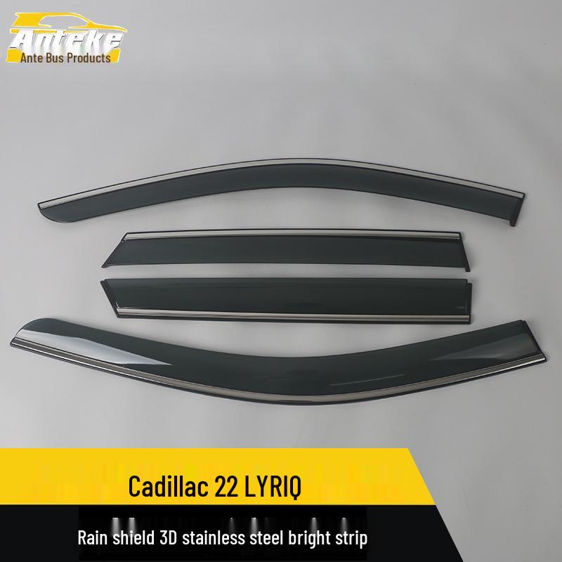 Cadillac LYRIQ 2022 Stainless Steel Rain Guards & Sun Visor Trim
