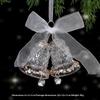Green Glitter Christmas Hanging Ornament Sparkling Reindeer/High Heel/Tree /Snowflake Designs Pendants With Ribbon Decor