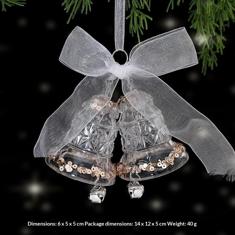 Green Glitter Christmas Hanging Ornament Sparkling Reindeer/High Heel/Tree /Snowflake Designs Pendants With Ribbon Decor