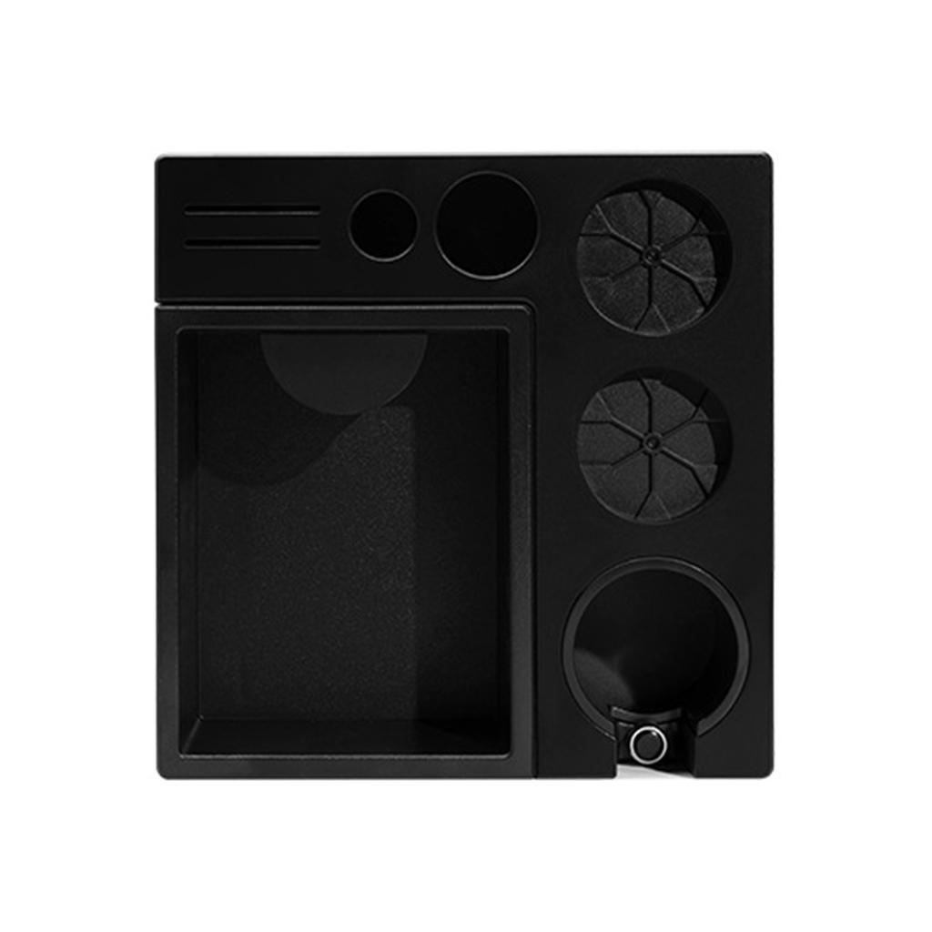 Compact Espresso Accessory Organizer with Detachable Knock Box and Adjustable Compartments Coffee Tool Holder