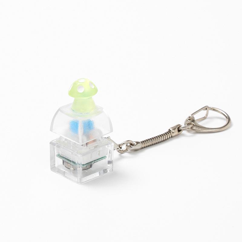 Animal Keyboard Fidget Keychain Finger Button Clicker Decompression Toy With Colorful Lights