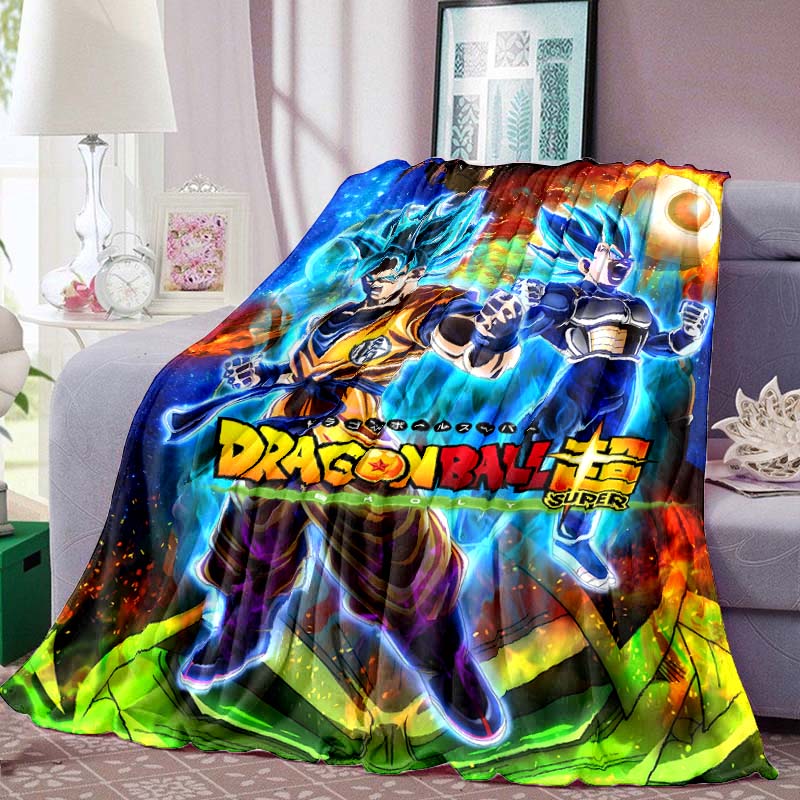 

Dragon Ball Print Blanket Warm Comfortable Flannel Blanket for Bedrooms, Sofas, Beds, Chairs, Picnics, Travel -LXR19 75x90cm