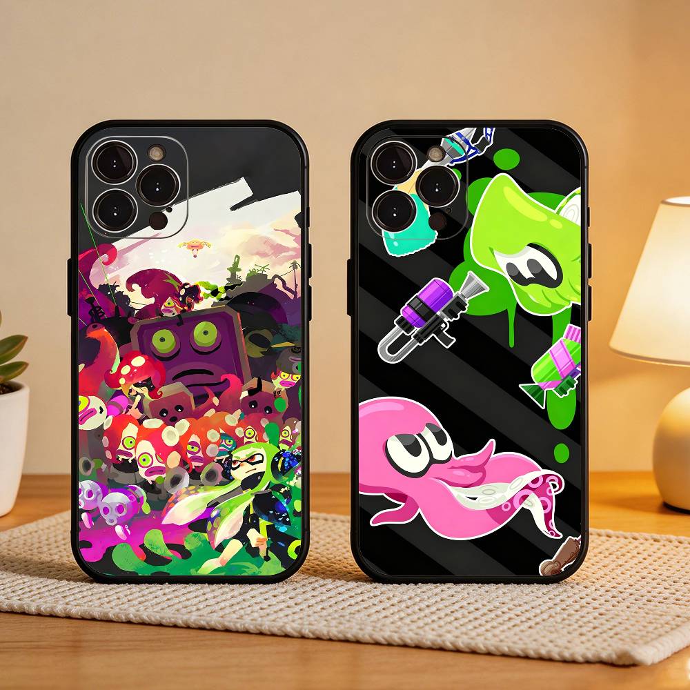 S-Splatoon 3 Game Phone Case For iPhone17,16,15,14,13,12,Plus,Pro Max, 5G Others Soft Black Cover