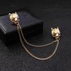1 Pair Fashion Retro Men Brooches Wolf Animal Brooch Pins for Men And Women Wolf Brooch Shirt Collar Pin Brooch