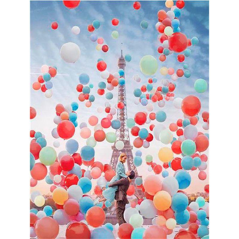 5D Elmas Mozaik Balon Resim Rhinestones Elmas Boyama Manzara Mozaik Sanatı Dikiş Kız Dekor Ev Için