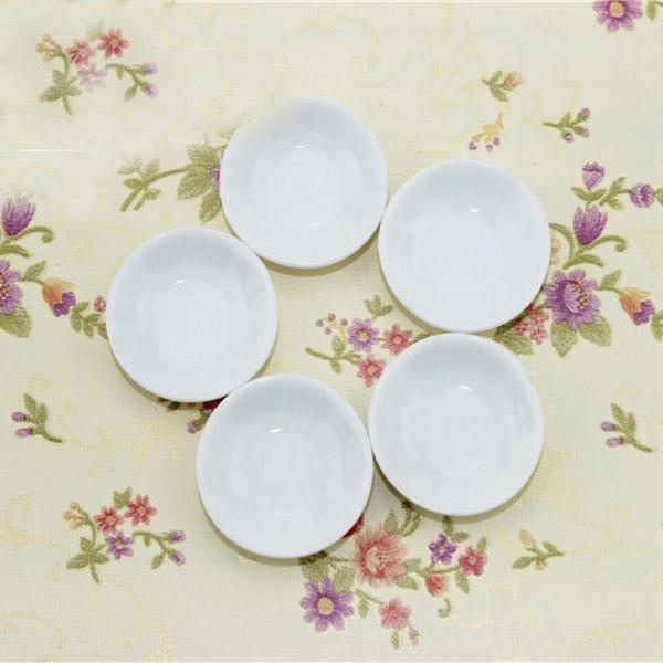 1:12 Doll House Mini Ceramic Dish White Mini Food Scene Model Doll House Accessories