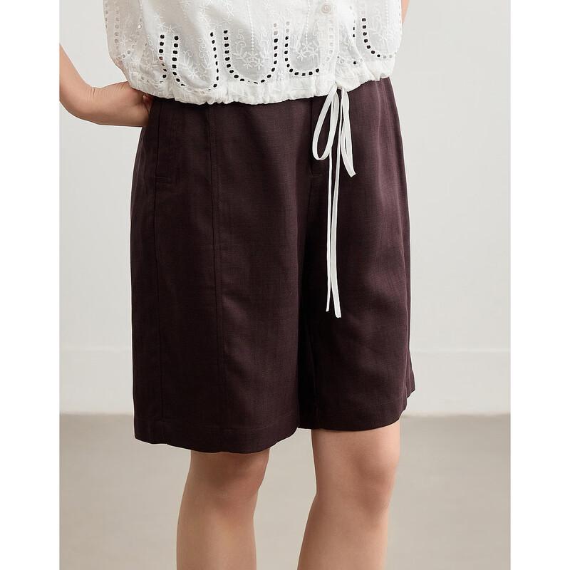 Demana Linen Lyocell Blend Loose Straight Shorts M