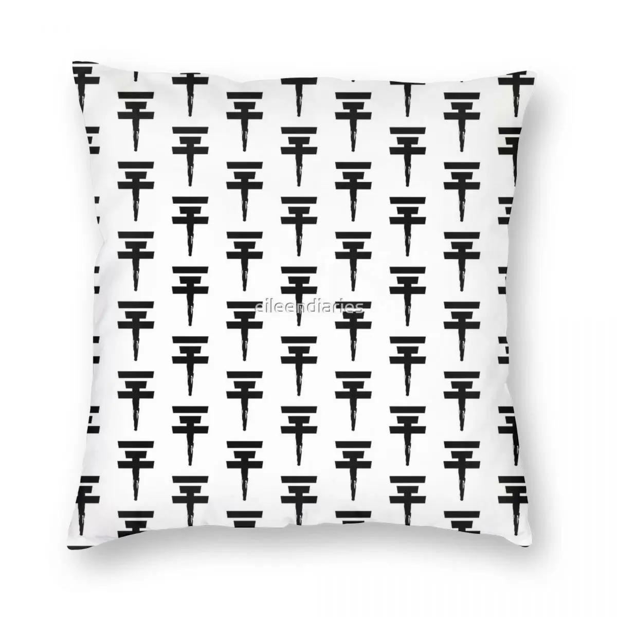 

Наволочка с логотипом Tokio Hotel, напечатанная ткань, наволочка для декоративной подушки, чехол для декоративной подушки, домашняя молния X 66x66cm бежевый