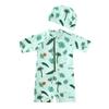 Kids' Floral One-Piece Swimsuit with Zipper and Swim Cap - Boys and Girls' Modest Design