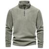 Men's Autumn and Winter Stand-up Collar Half-zipper Long-sleeved Sweater Stand-up Collar Men's Polar Fleece Top