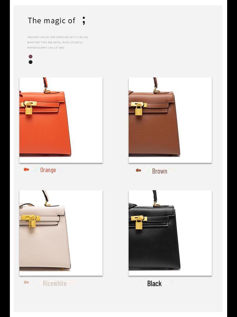 2024 Evropská a americká taška Kelly Bag: Stylová dámská kabelka se vzorem dlaně a platinovou přezkou