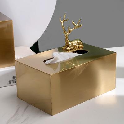 Hochwertige Luxus-Papierbox aus Metall für den Haushalt, Wohnzimmer, Küche, Restaurant, Hotel, KTV, Büro, Schreibtisch-Aufbewahrung, Taschentuchbox