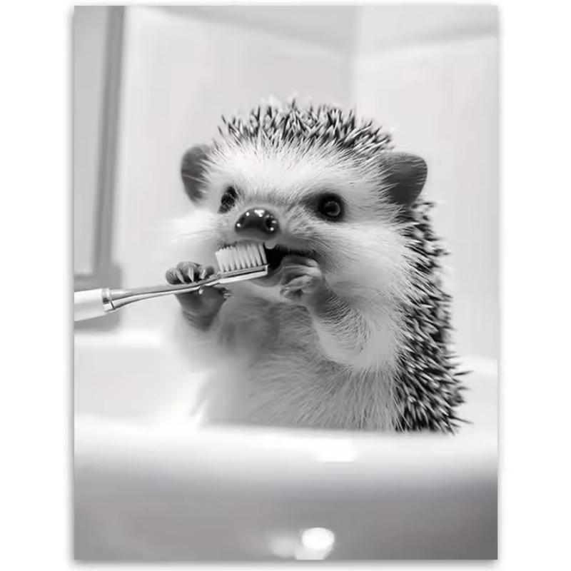

Животное Ванная Туалетная бумага Холст Картина Постер Выдра Еж Жираф Подарок Стена Комната Дом Декор Черно-белый Принт Современный 21cm×30cm NoFrame