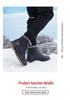 Unisex Mid-Top Waterproof Winter Snow Boots with Anti-Slip Sole and Plush Lining