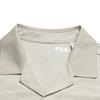 Fila Milano Series Fashion Classic Retro Casual Versatile Comfortable Knitted Loose Short Sleeve Polo Shirt Men Tops Feather-Gray F11M625136FGY