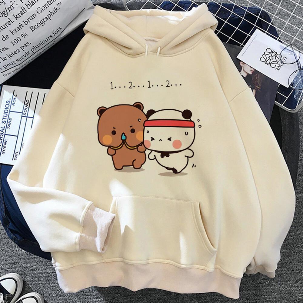 Sudaderas con capucha de dibujos animados para parejas Bubu Dudu Sudaderas lindas estampadas Ropa para mujer y hombre Manga larga Forro polar Sueltas con capucha