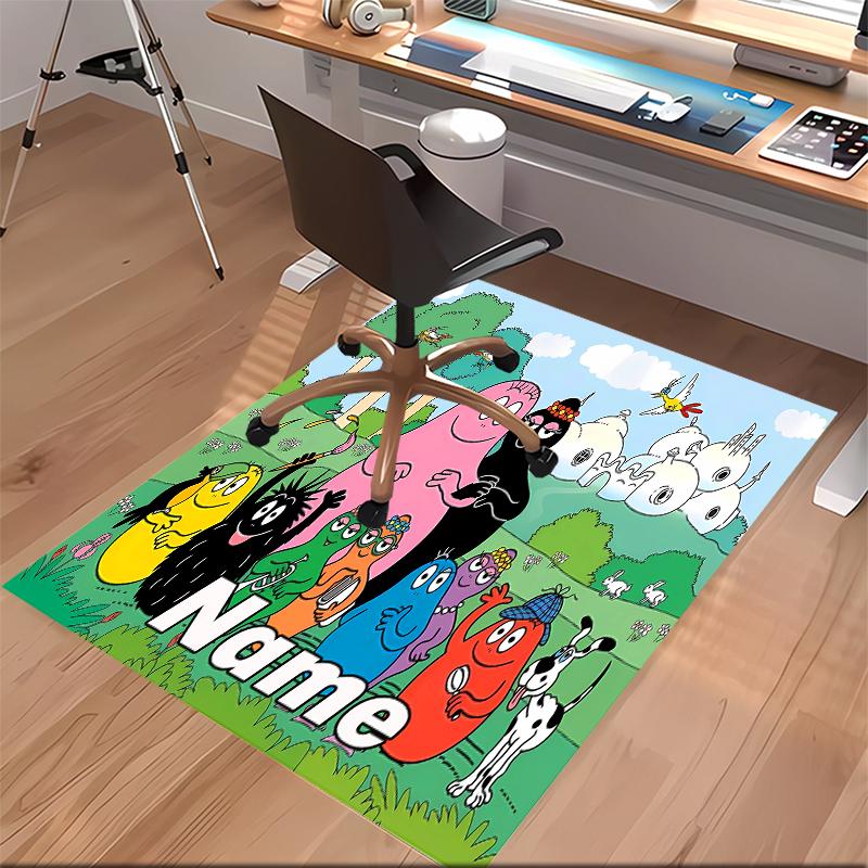 Custom personalization Barbapapa Print Area Rug - Soft, Washable Non-Slip Indoor Mat,Living Room,Home&Office Decorative Rug