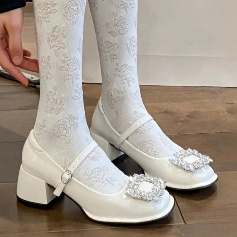 

2024 New Hot Selling Women s Shoes Japanese College Style Uniform Shoes Women s British Women s Shoes Mary Jane High Heels 35