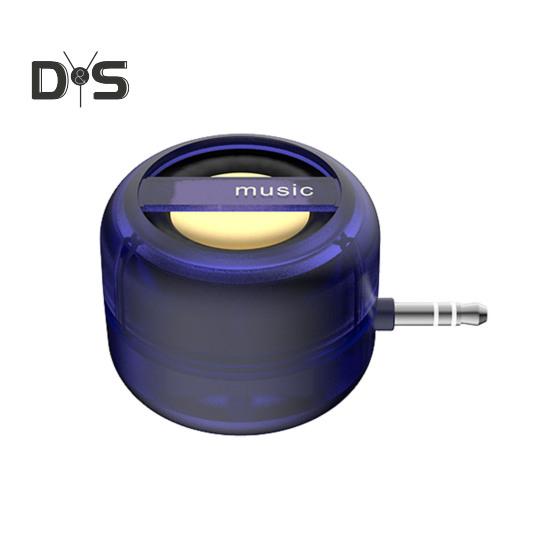 

Мини-портативный динамик 3,5 мм AUX аудиоинтерфейс перезаряжаемый Plug-Play универсальный линейный динамик для смартфона с четким басом очистить синий