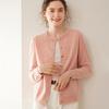 Damen Kaschmir Rundhals Einreiher Cardigan Pullover - Mittel-Dick - Frühling/Herbst