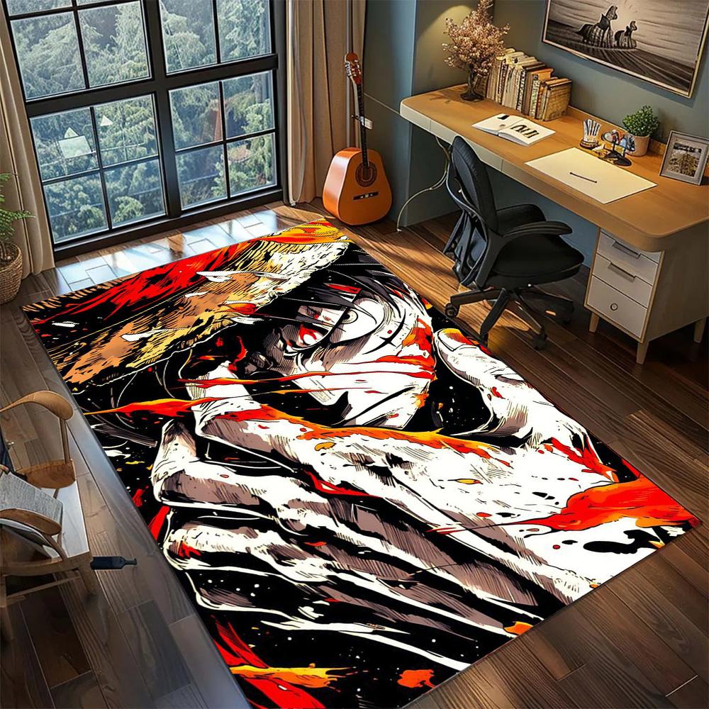 Luffy Non Slip Home Interior Floor Mat, Washable Large Area Rug Carpet Gamer Room Bedroom.-TING