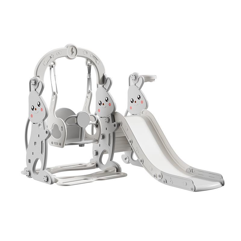 Children's Indoor 3-in-1 Slide & Swing Set for Ages 2-10