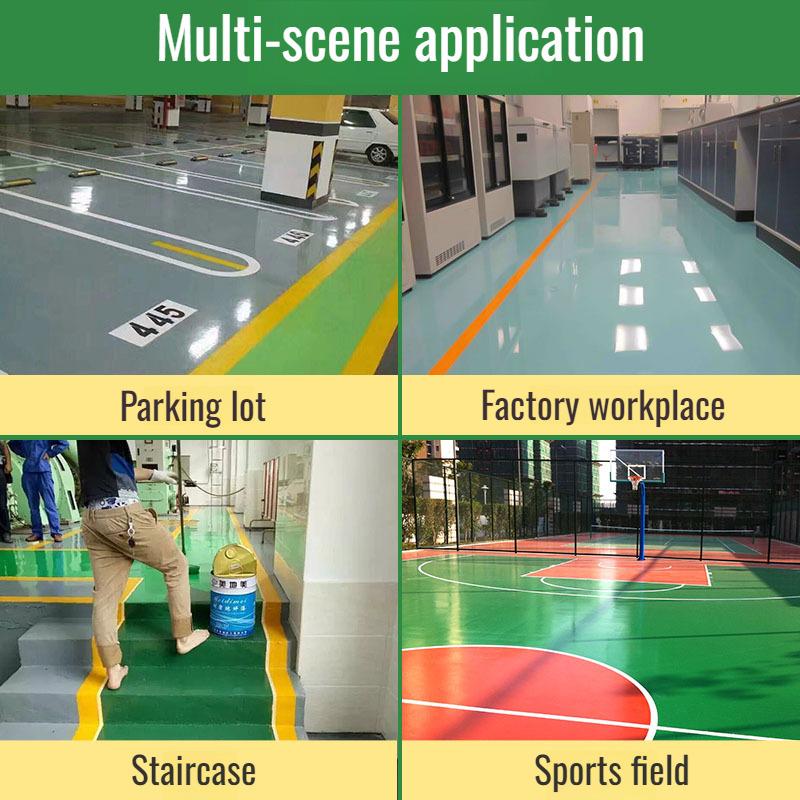 Water-Based Epoxy Resin Floor Paint Wear-Resistant Waterproof Cement Floor Paint Cement Floor Color Change Renovation(1kg)