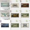 Tin Sign  Vintage Durable Metal Plaque Wall Decor Home Office Bar Man Cave Laundry Toilet Birth Year License Plate Wall Art