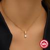 Simple Versatile S925 Sterling Silver Tuft Droplet Diamond Hipster Ladies Clavicle Necklace