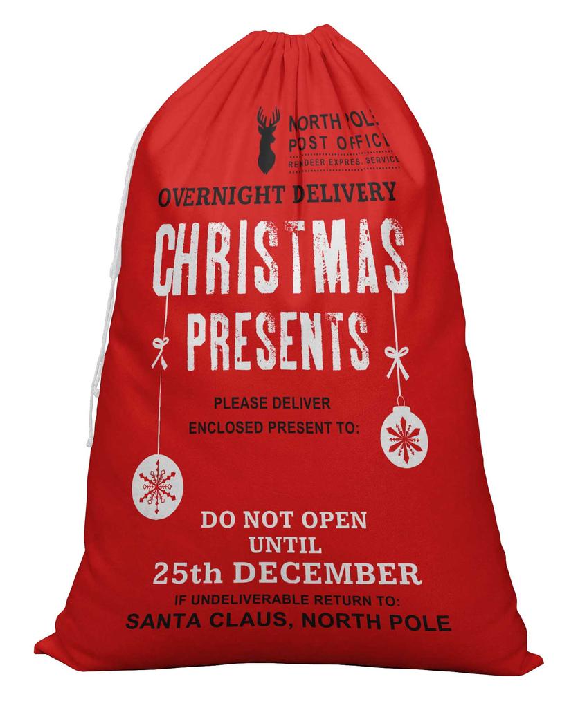 Printtoo 2 Pcs Santa Gift Sack for Kids Presents Xmas Bag Christmas Sack Personalized Bags Large 27x20 Inch