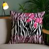 Y2k Fashion Leopard Print Pillow Case Sofa Short Plush Double-sided HD Printing Room Home Office Gift Cushion Cover