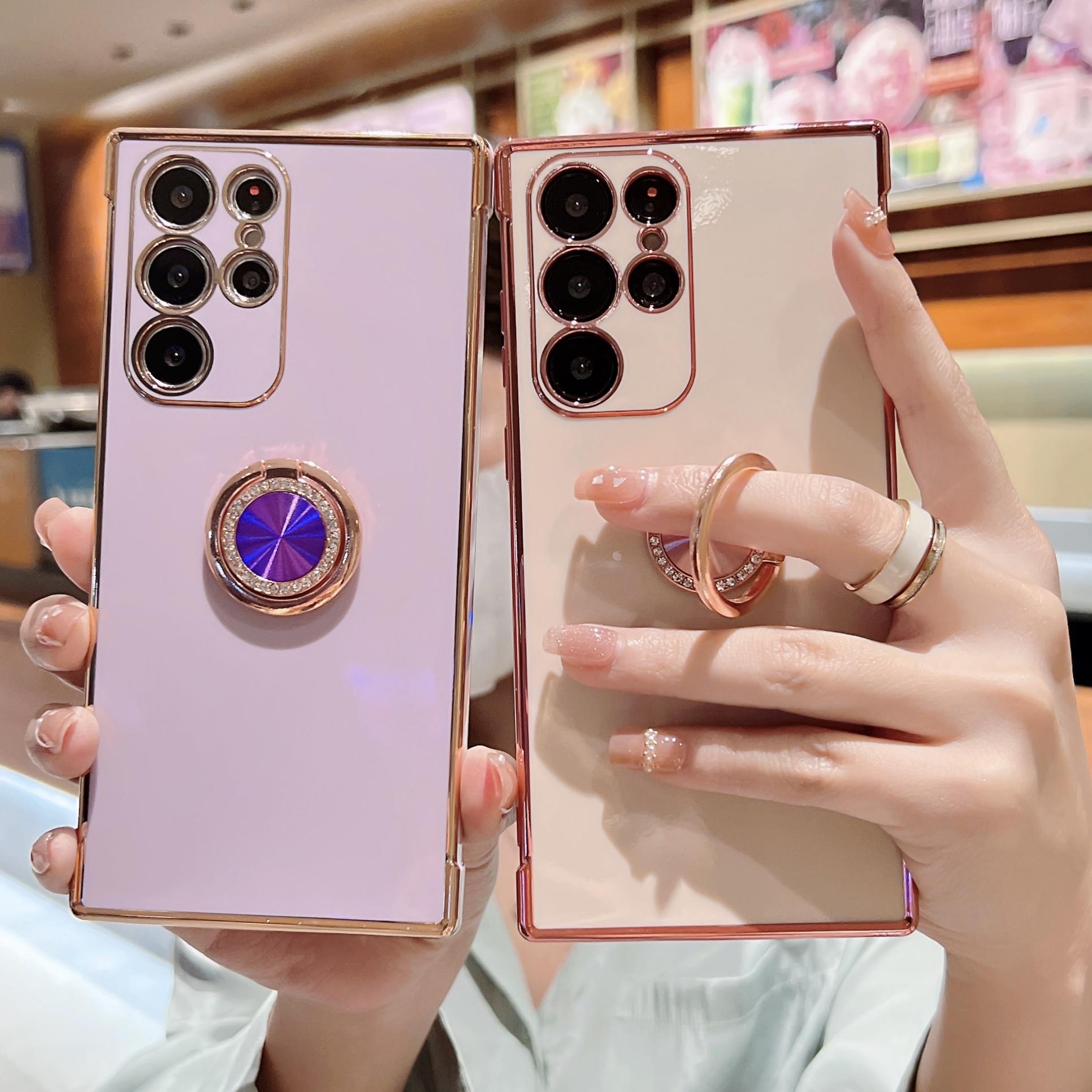 

Для Samsung S21 / S22 Ultra Plus A52 A53 A12 S20FE 3D Бриллиантовое покрытие Кольцо Держатель Стенд Мягкий чехол для телефона Чехол для iPhone 13/12/11 Pro Max 7/8 Plus X XR
