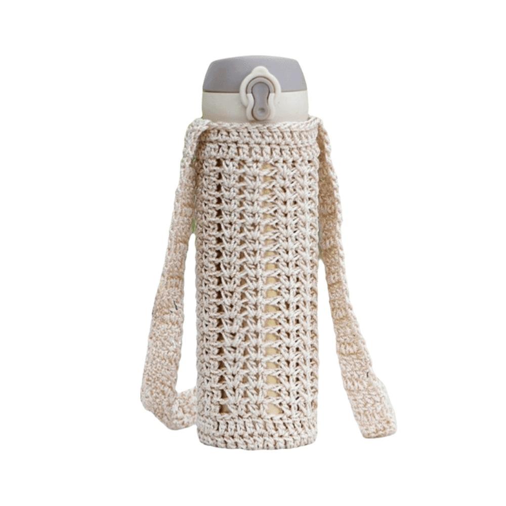 Heat Insulated Knitted Water Bottle Cover Reusable Cup Sleeve Pouch  Water Bottle Accessories