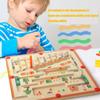 Children Wooden Magnetic Color and Number Maze Learning Education Toys Color Matching Montessori Toys Wooden Toys Gift for Kids