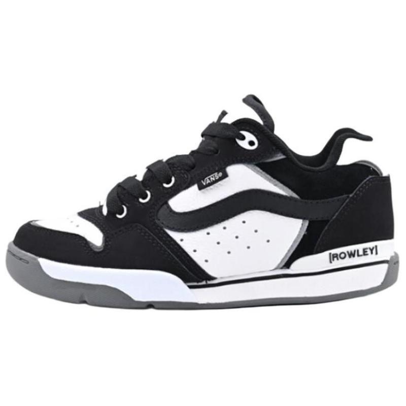 Vans Rowley Abrasion Resistant Low top Casual Shoes Unisex Black White Sneakers VN000MYEBZW