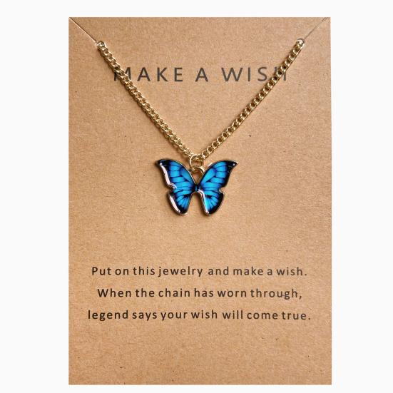 Women Necklace Butterfly Shape Good Workmanship Creative Alloy Women Pendant for Gift