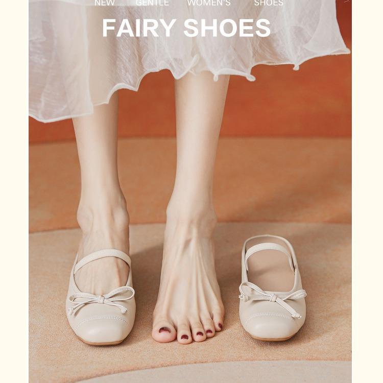 Kleine Innenhöhe erhöhen Taschenkopf Halbschuhe Damen 2024 Oberbekleidung Silber Mary Jane Feenstil Schleife coole Hausschuhe