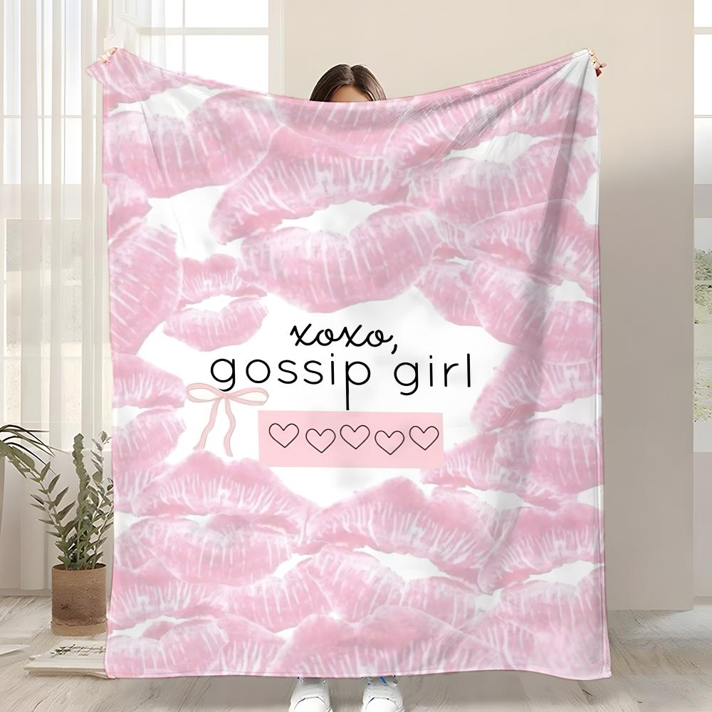 G-Gossip Girl Youth Throw Kid-Friendly Flannel Throw Blanket Soft Warm Anti-Static Washable All Season