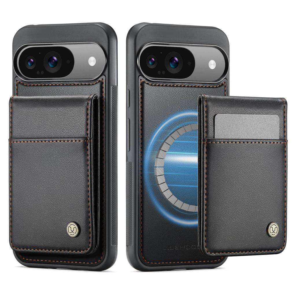 Magnetic 2 In 1 Detachable for Google Pixel 9 Pro XL/9 Pro/9A Wallet Case with Card Holder, Magnetic Flip Kickstand Credit Slots